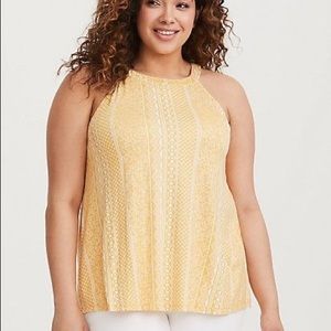 Torrid size 2 yellow halter tank top